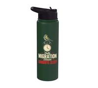 Birding Hello Migration Season Goodbye Sleep Gift Stainless Steel Insulated Water Bottle