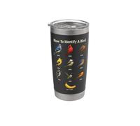 Birding How to Identify A Bird Field Guide Chart Stainless Steel Insulated Tumbler