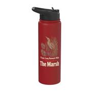 Birding I Enjoy Long Romantic Walks Through The Marsh Stainless Steel Insulated Water Bottle