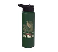 Birding I Enjoy Long Romantic Walks Through The Marsh Stainless Steel Insulated Water Bottle