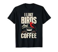 Birding I Like Birds and Coffee Scarlet Tanager Gift T-Shirt