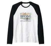 Birding is My Anti-Depressant Raglan Baseball Tee