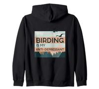 Birding Is My Anti-Depressant Zip Hoodie
