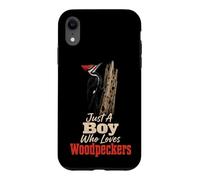 Birding Just A Boy Who Loves Woodpeckers For Kids Case for iPhone XR
