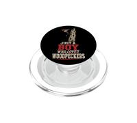 Birding Just A Boy Who Loves Woodpeckers For Kids PopSockets PopGrip for MagSafe