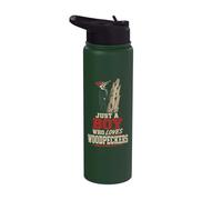 Birding Just A Boy Who Loves Woodpeckers for Kids Stainless Steel Insulated Water Bottle