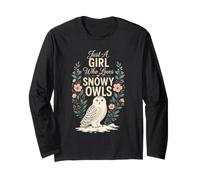 Birding Just A Girl Who Loves Snowy Owls Long Sleeve T-Shirt