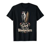 Birding Just A Girl Who Loves Woodpeckers for Her T-Shirt