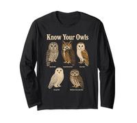 Birding Know Your Owls Long Sleeve T-Shirt