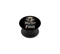 Birding Murder Most Fowl Gothic Crow Gift PopSockets Adhesive PopGrip
