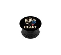 Birding My Birds Stole My Heart Indigo Bunting Gift PopSockets Adhesive PopGrip
