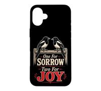 Birding One For Sorrow Two For Joy Magpie Gift Case for iPhone 16 Plus