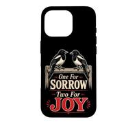 Birding One For Sorrow Two For Joy Magpie Gift Case for iPhone 16 Pro