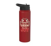 Birding One for Sorrow Two for Joy Magpie Gift Stainless Steel Insulated Water Bottle