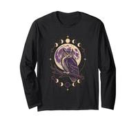 Birding Owl Under The Moon Gift Long Sleeve T-Shirt