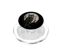 Birding Owl Under The Moon Gift PopSockets PopGrip for MagSafe