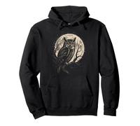 Birding Owl Under The Moon Gift Pullover Hoodie