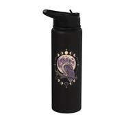 Birding Owl Under The Moon Gift Stainless Steel Insulated Water Bottle