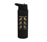 Birding The Warblers are Back Spring Migration Gift Stainless Steel Insulated Water Bottle