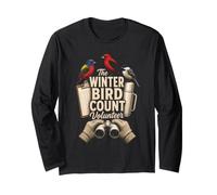 Birding The Winter Bird Count Volunteer Long Sleeve T-Shirt