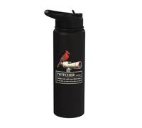 Birding Twitcher A Birder Who Will Cross Three States Stainless Steel Insulated Water Bottle