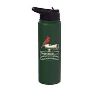 Birding Twitcher A Birder Who Will Cross Three States Stainless Steel Insulated Water Bottle