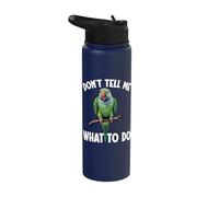 Birdkeeper Parrot Lover Don't Tell Indian Ringneck Parakeet Stainless Steel Insulated Water Bottle