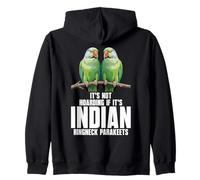 Birdkeeper Parrot Lover Hoarding Indian Ringneck Parakeet Zip Hoodie