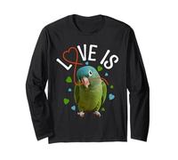 Birdkeeping Bird Lover Love is Blue Crowned Conure Long Sleeve T-Shirt