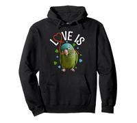 Birdkeeping Bird Lover Love Is Blue Crowned Conure Pullover Hoodie