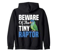 Birdkeeping Lover Bird Owner Beware Blue Crowned Conure Zip Hoodie