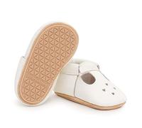 BirdRock Baby Mary Janes Little Girls Hard Leather Shoes, pearl white, 14 MX Infantil