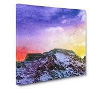 Birds Above the Dolomites in Italy Canvas Print | Gallery Wrapped 30mm Frame Wall Art | 14x14 inches | Ready to Hang | Modern Bird Picture | Living Room Bedroom Lounge Office