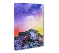 Birds Above The Dolomites In Italy Canvas Print | Gallery Wrapped 30mm Frame Wall Art | 20x14 inches | Ready to Hang | Modern Bird Picture | Living Room Bedroom Lounge Office
