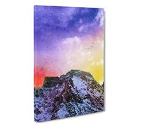 Birds Above the Dolomites in Italy Canvas Print | Gallery Wrapped 30mm Frame Wall Art | 30x20 inches | Ready to Hang | Modern Bird Picture | Living Room Bedroom Lounge Office