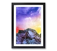 Birds Above The Dolomites in Italy Framed Print | A2 Black Framed Wall Art | Ready to Hang | Modern Nature Picture | Living Room Bedroom Lounge Office