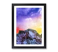 Birds Above The Dolomites In Italy Modern Framed Print | A3 Black Framed Wall Art | Ready to Hang | Modern Nature Picture | Living Room Bedroom Lounge Office