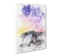 Birds Above The Dolomites In Italy Watercolour Canvas Print | Gallery Wrapped 30mm Frame Wall Art | 20x14 inches | Ready to Hang | Modern Bird Picture | Living Room Bedroom Lounge Office