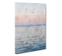 Birds Above the Ocean Canvas Print | Gallery Wrapped 30mm Frame Wall Art | 30x20 inches | Ready to Hang | Abstract Seascape Picture | Living Room Bedroom Lounge Office