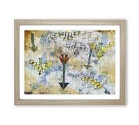Birds And Arrows By Paul Klee Classic Painting Framed Print | A2 Oak Framed Wall Art | Ready to Hang | Classic Historical Picture | Living Room Bedroom Lounge Office