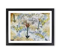 Birds And Arrows By Paul Klee Classic Painting Framed Print | A4 Black Framed Wall Art | Ready to Hang | Classic Historical Picture | Living Room Bedroom Lounge Office