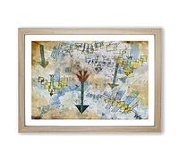 Birds and Arrows by Paul Klee Framed Print | A2 Oak Framed Wall Art | Ready to Hang | Modern Nature Picture | Living Room Bedroom Lounge Office