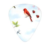Birds And Butterflies In Bloom Guitar Picks Gift Set - 12 Smooth Durable Plectrums For Acoustic, Electric & Bass Guitar, Perfect Present For Guitar Lovers & Musicians