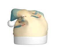 Birds And The Sea Adult Holiday Hat – Festive Party Hat With Plush Piping And Pom-Pom, Durable Print Design, Perfect For Christmas, New Year'S, Halloween, And More