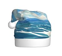 Birds And The Sea Adult Holiday Hat – Festive Party Hat With Plush Piping And Pom-Pom, Durable Print Design, Perfect For Christmas, New Year'S, Halloween, And More