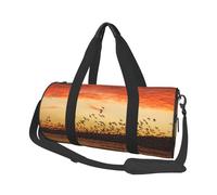 Birds at Sunset Print Travel Duffel Bag, Foldable Gym Bag Overnight Weekend Bags for Women, Large Holdall Bag Cabin Bag for Sports and Travel