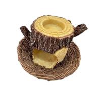Birds Attracting Feeder Resin Tree Stump Design Bird Nest for Easy Maintenances Yard Garden Wildbird Observation Place Waterproof Feeder