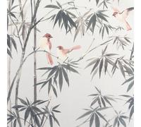 Birds & Bamboo Grey