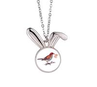 Birds Branch Flowers Fruit Rabbit Necklace Pendant Bunny Animal Jewelry Gift