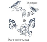 Birds & Butterflies: Coloring book with birds and butterflies for all ages